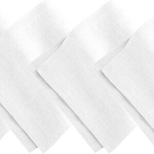 Villeroy & Boch La Classica Luxury Linen Fabric Napkin (Set of 4), 21"x21", Whit